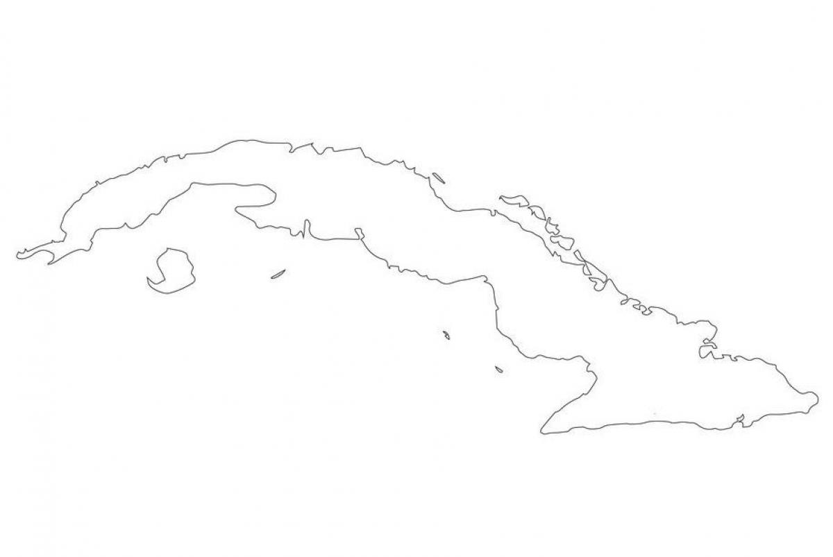 Mapa de Cuba vacío