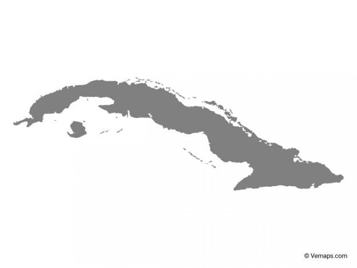 Mapa vectorial de Cuba