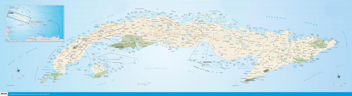 Mapa del país Cuba