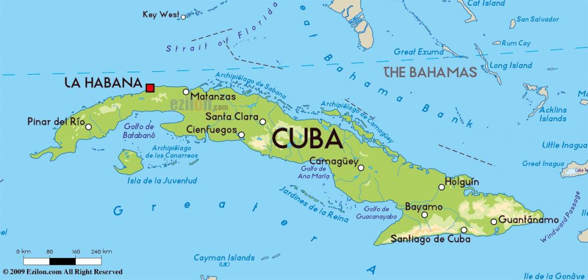 Mapa de la capital de Cuba