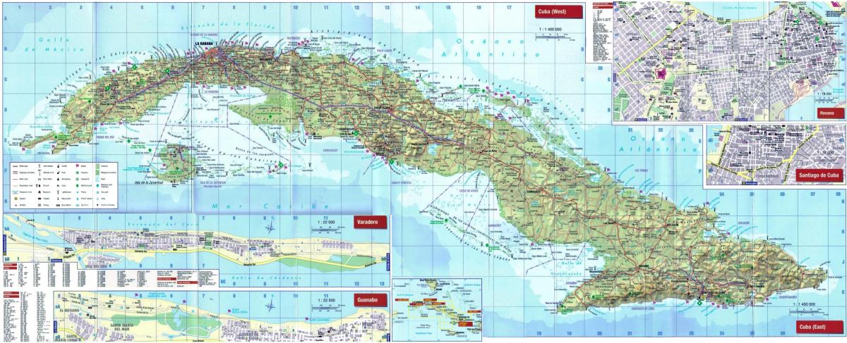 Mapa grande de Cuba