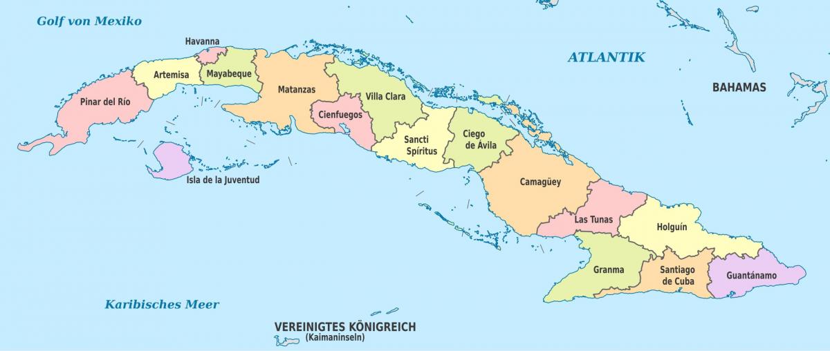 Mapa del estado de Cuba